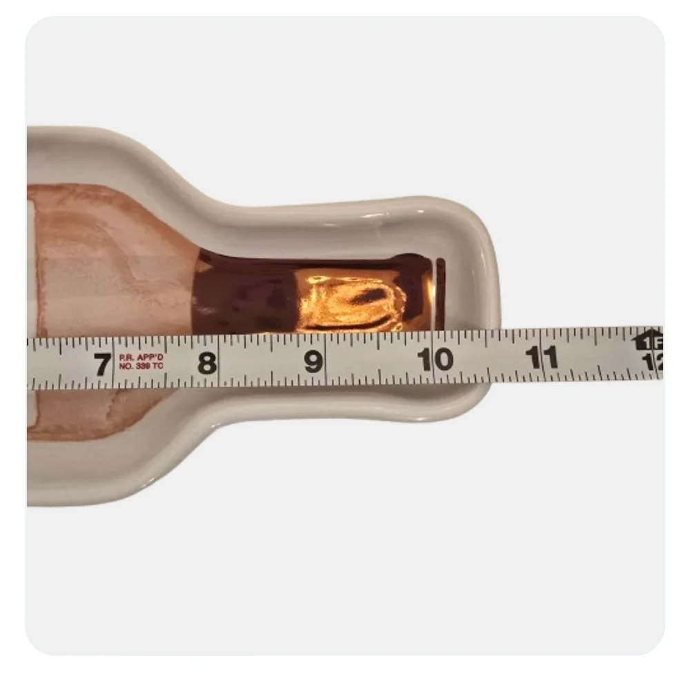 SIP SIP ROSE` 🍾 Metallic, Rose-Gold Wine Bottle Trinket Tray/Dish